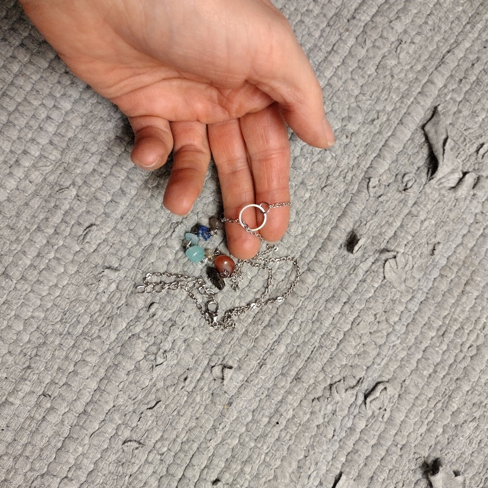 3/ $25 ✨Best Seller✨🧘Chakra Gemstone Chain Necklace Silver or Gold - Picture 5 of 9